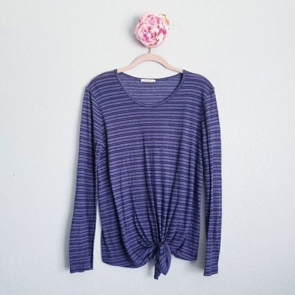 Nation LTD‎ Blue Striped Long Sleeve Top